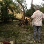 Naza checking out the damage after hurricane Matthew