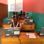 6th class in Acadien NW Haiti enjoying their computer classes
